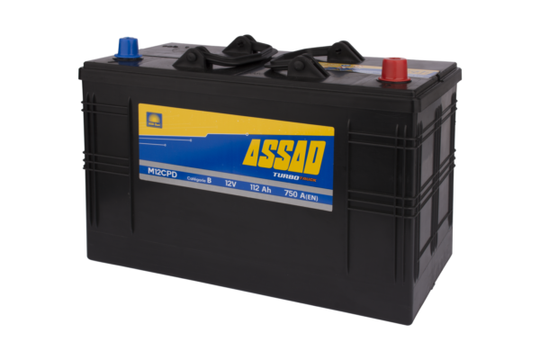 BATTERIE ASSAD TURBO PRO 750A, 112AH, M12P G/D